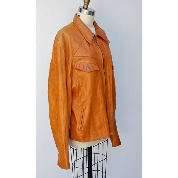 Vintage Mens Leather Jacket - Buttery Soft Leather - Scully Los Angele Supple XL - Picture 3 of 10